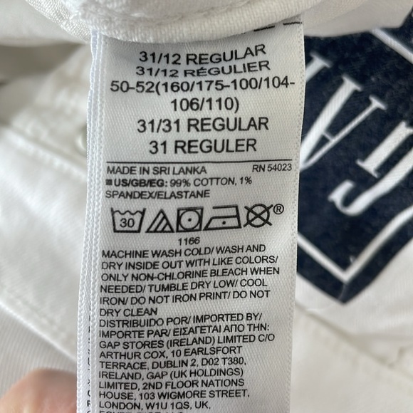 GAP Size 31 (12R) Vintage Flare High Rise Jeans - White - Picture 6 of 6